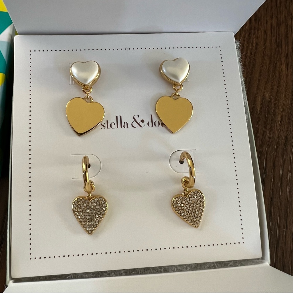 Stella & Dot Hearts Beat As One Earring Pack